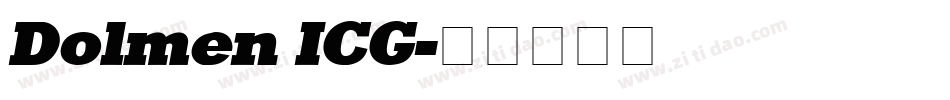 Dolmen ICG字体转换